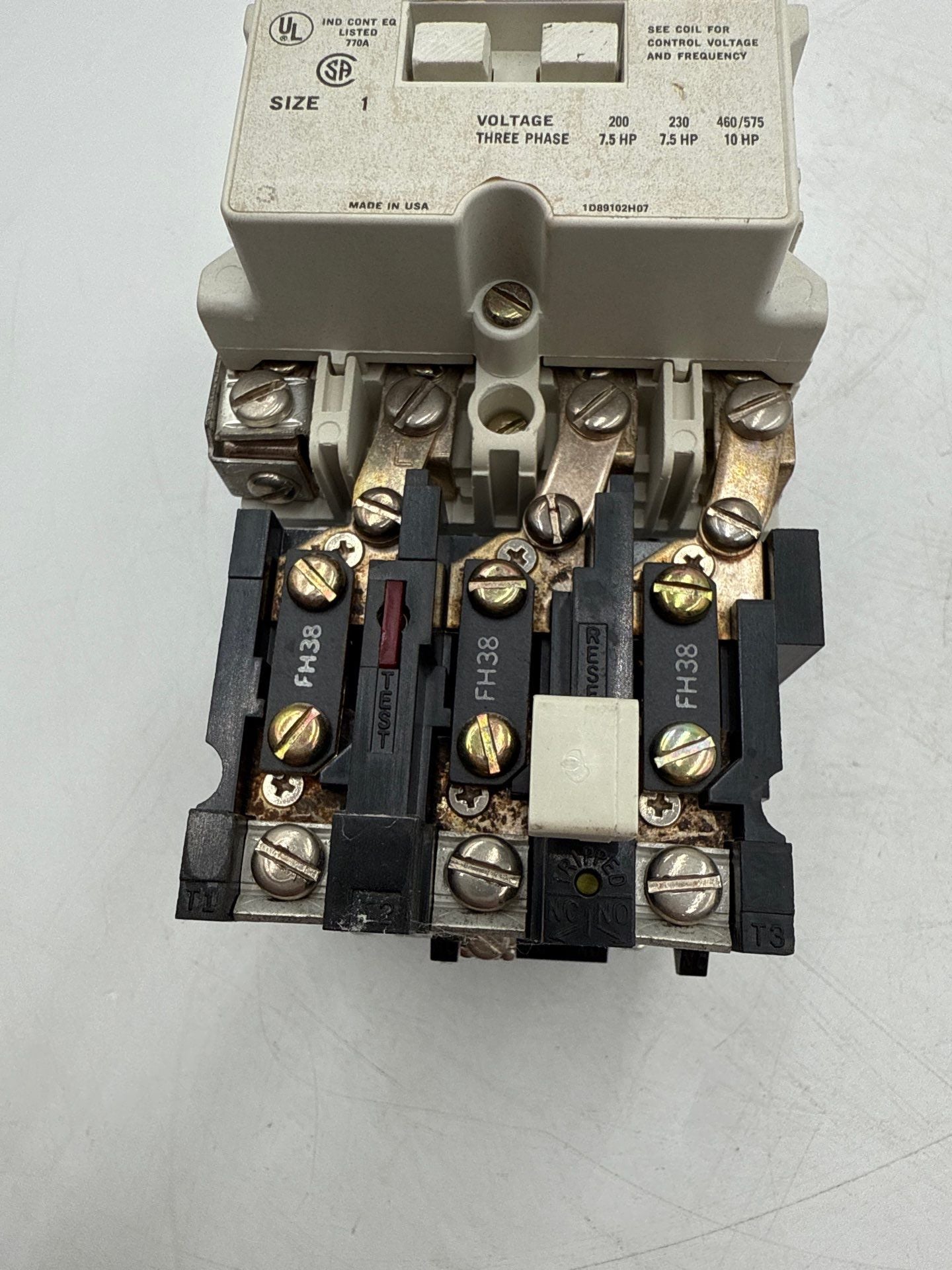 Westinghouse A200M1CAC Starter Size 1 27A 3P 600V Coil 110/120V Used