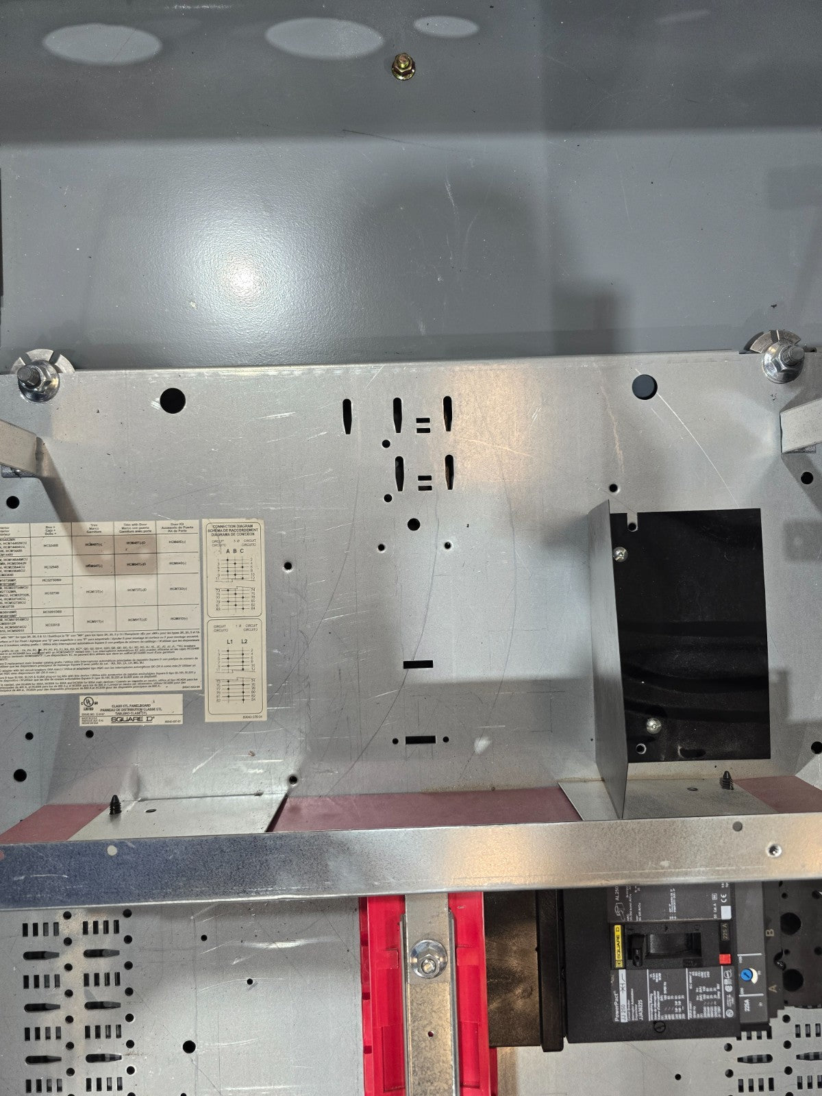 Square D I-Line Panelboard 225A 480V 3PH 3W MCB Panel 225 Amp JJA36225 3R 30Cir Used