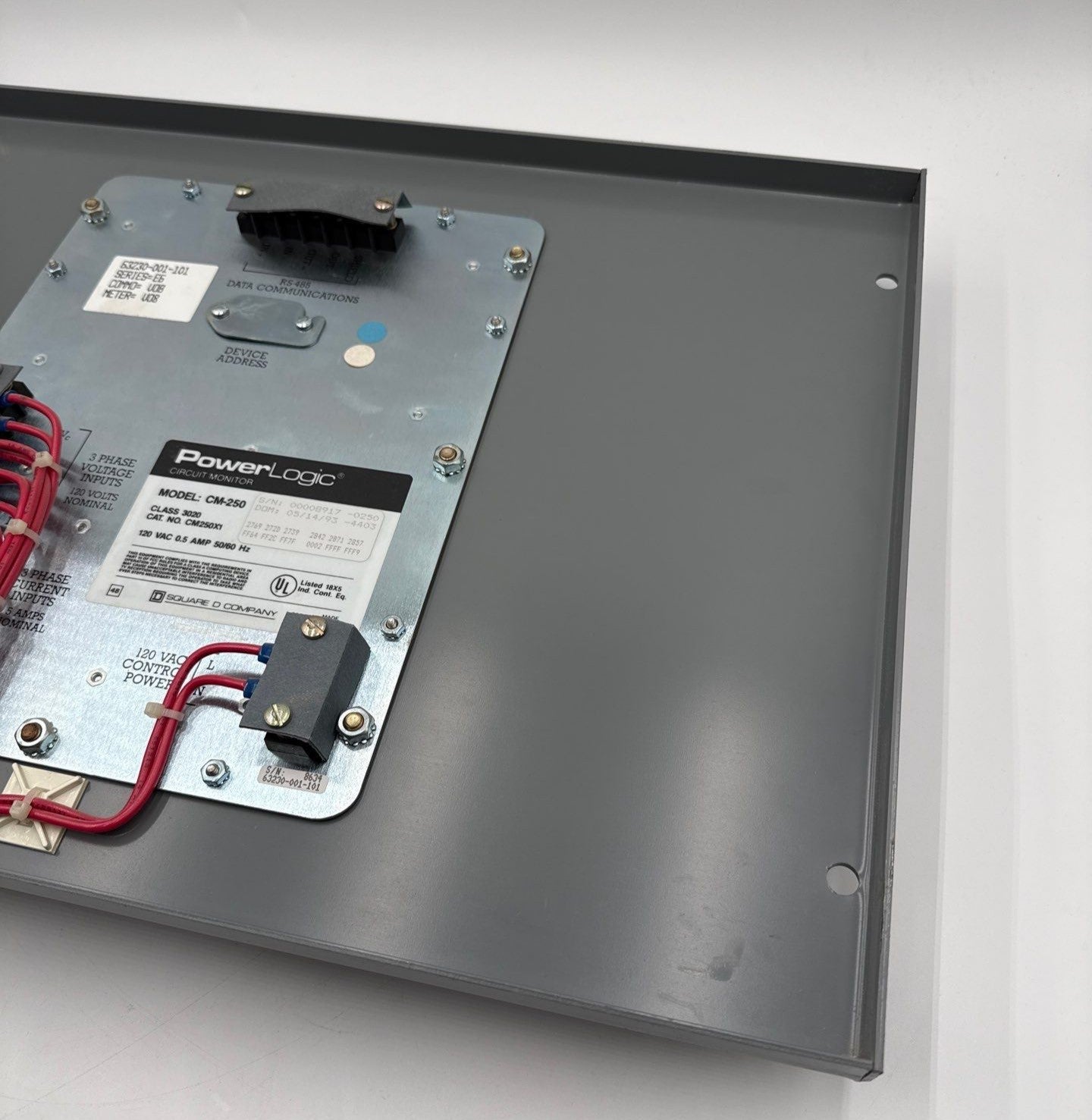 Square D PowerLogic Circuit Monitor 3020 CM250X1 120VAC 0.5A 50/60Hz Used