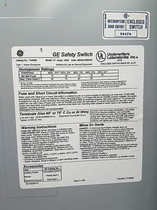 GE TH3363 Used