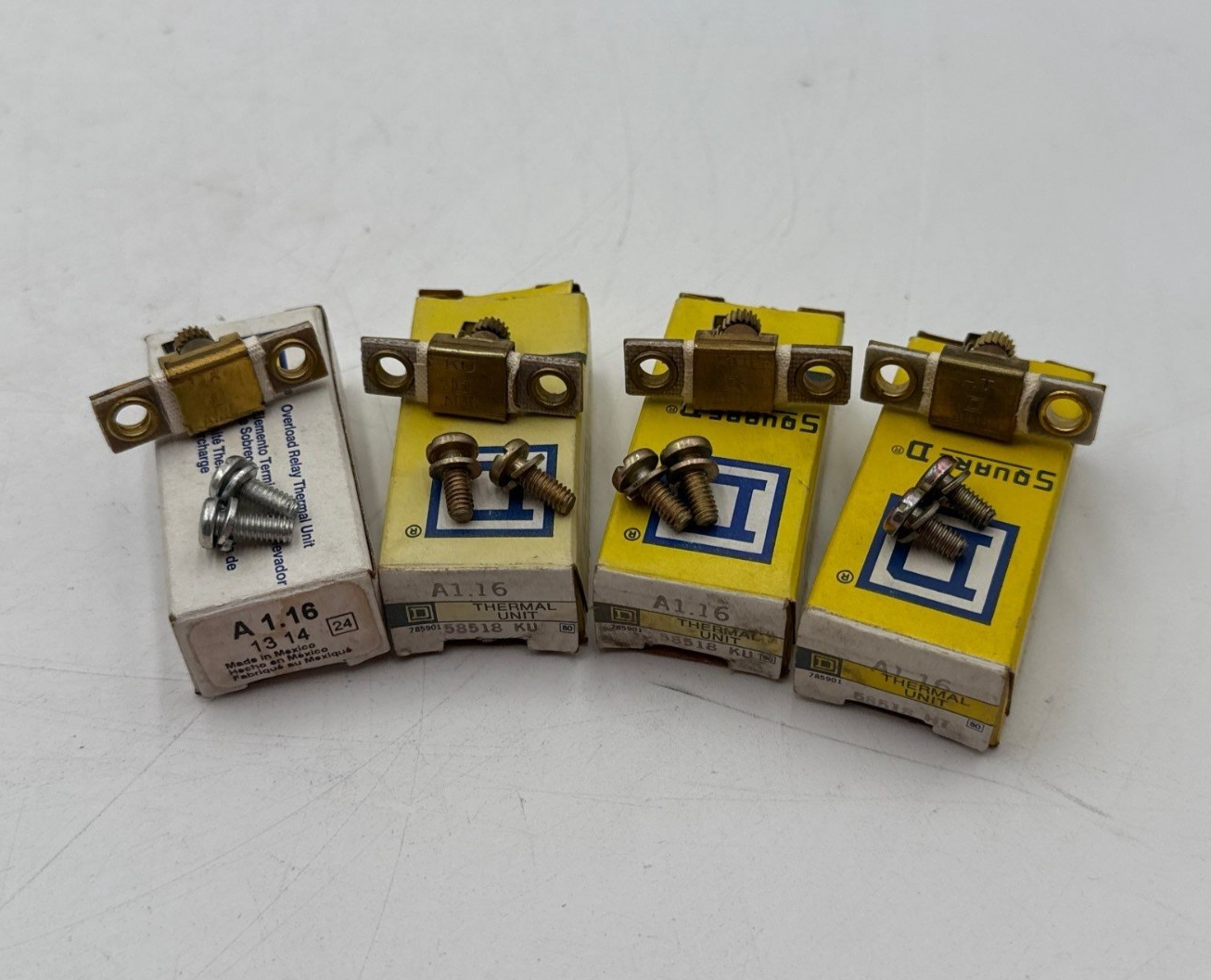 4PC Lot Square D A1.16 Thermal Overload Relay Heater Element Unit A116 4 Piece New