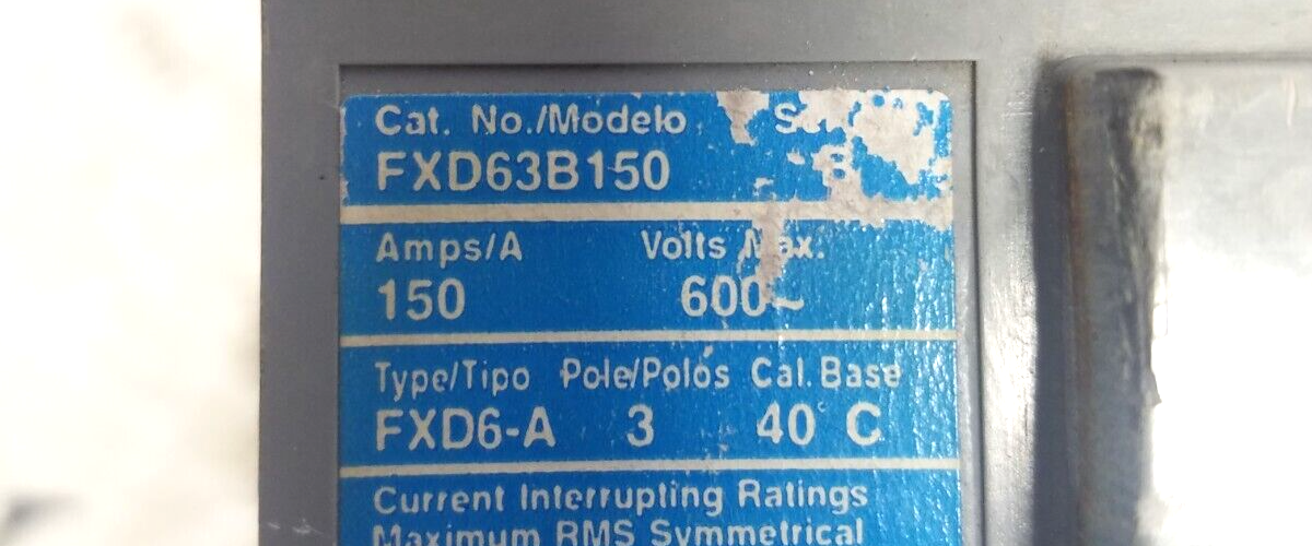 Siemens FXD63B150 Used