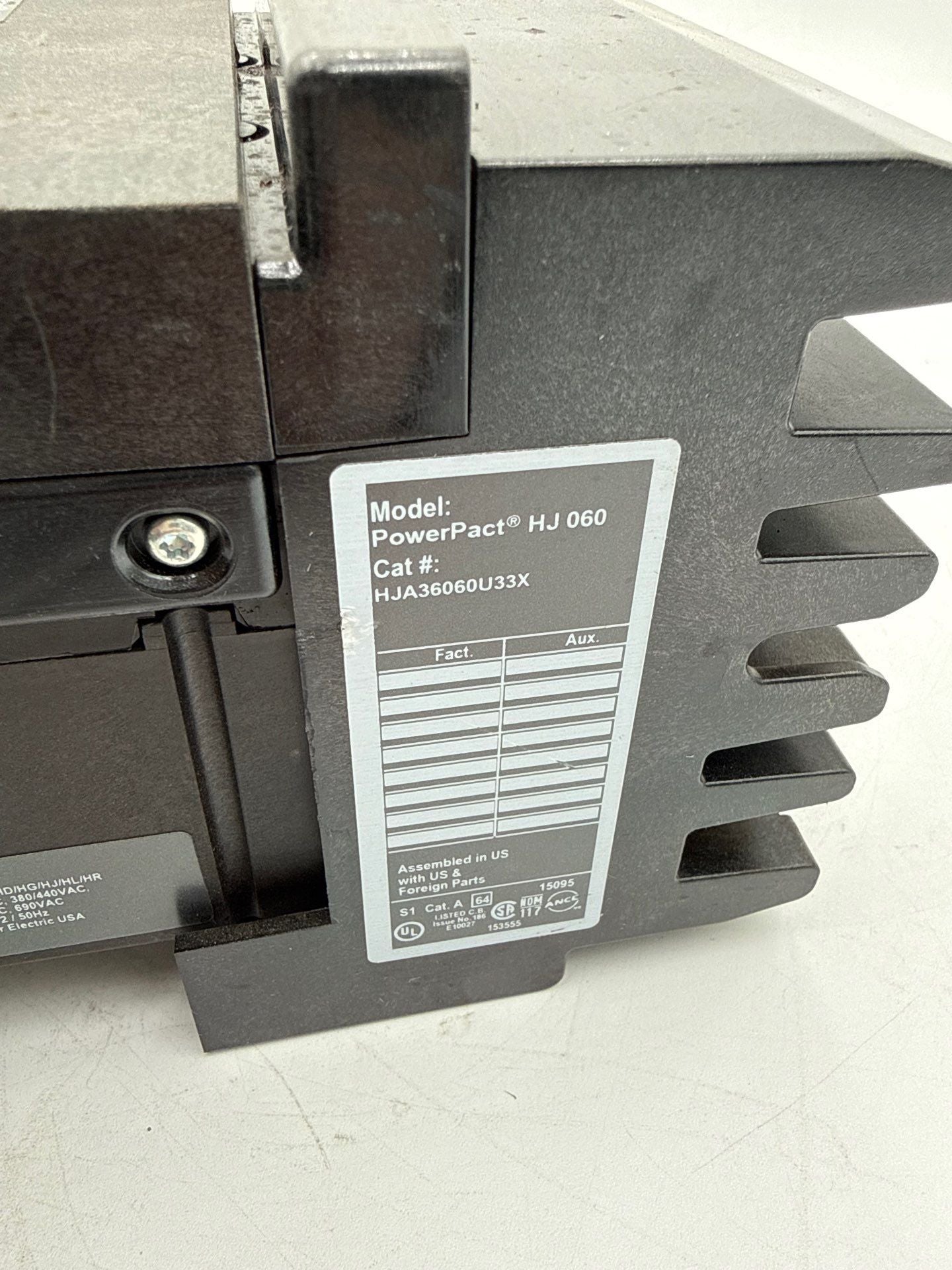 Square D HJA36060U33X I-Line Circuit Breaker 60A 3P 600V HJA 60 Amp 3 Pole Used