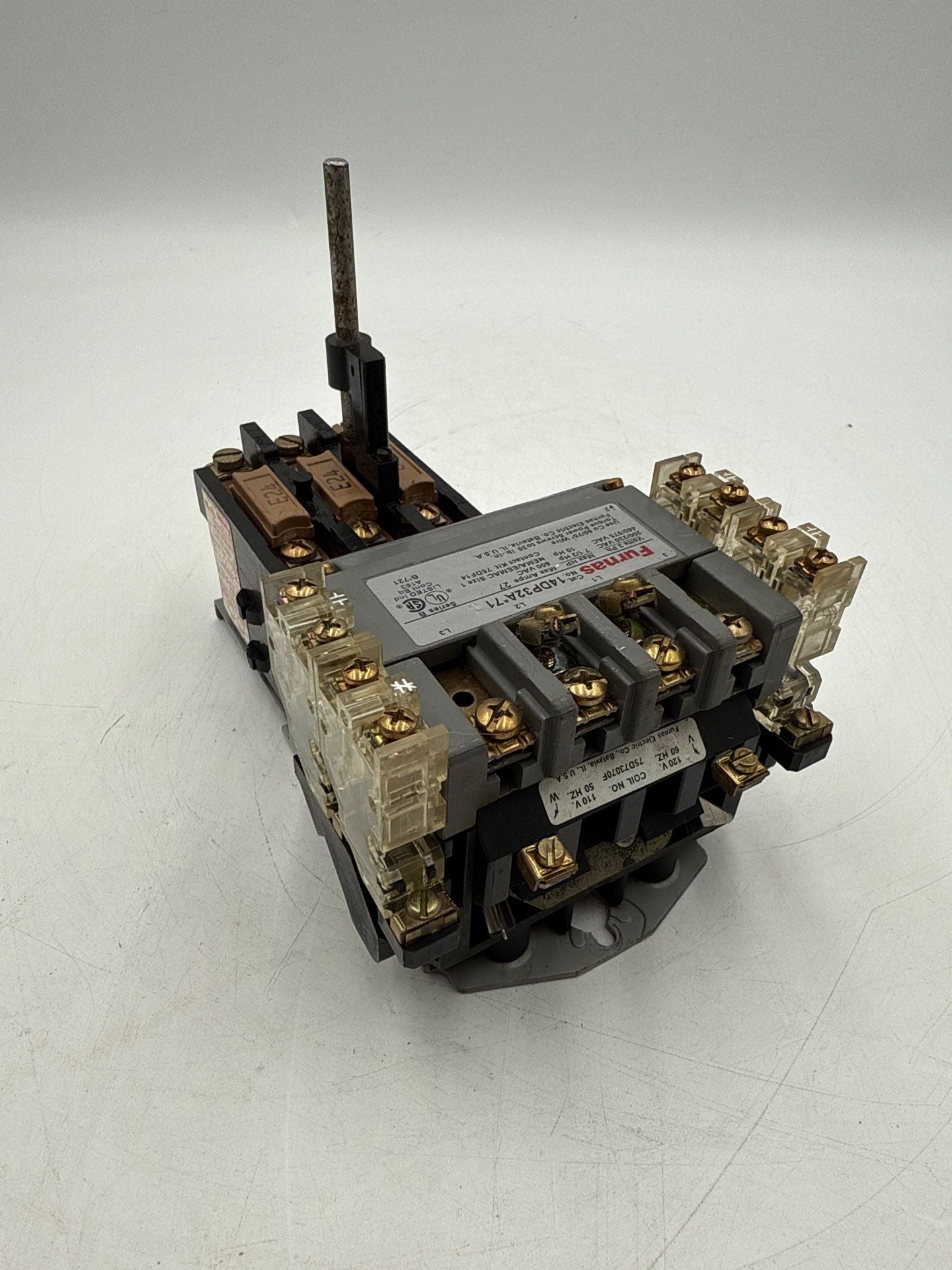 Furnas 14DP32AF71 Magnetic Starter 27A 3P 600V Size 1 Coil 110-120V Used