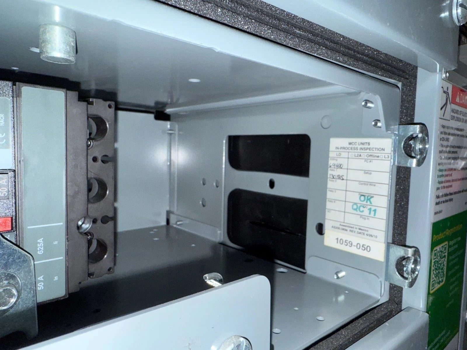 6" Square D Model 6 50 Amp MCC Feeder Bucket HJL36050 Breaker 50A HJL New