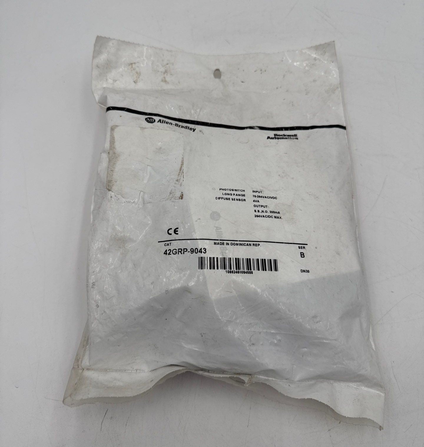 Allen Bradley 42GRP-9043 Ser B Photoswitch Proximity Sensor 70-264VAC/VDC 4VA New