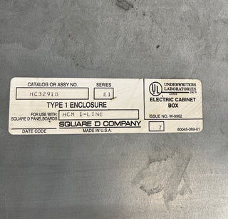 Square D I-Line Panelboard 600A 480/277V 3PH 4W 48Space MCB MAP36600 Indoor Encl HC3291B Used