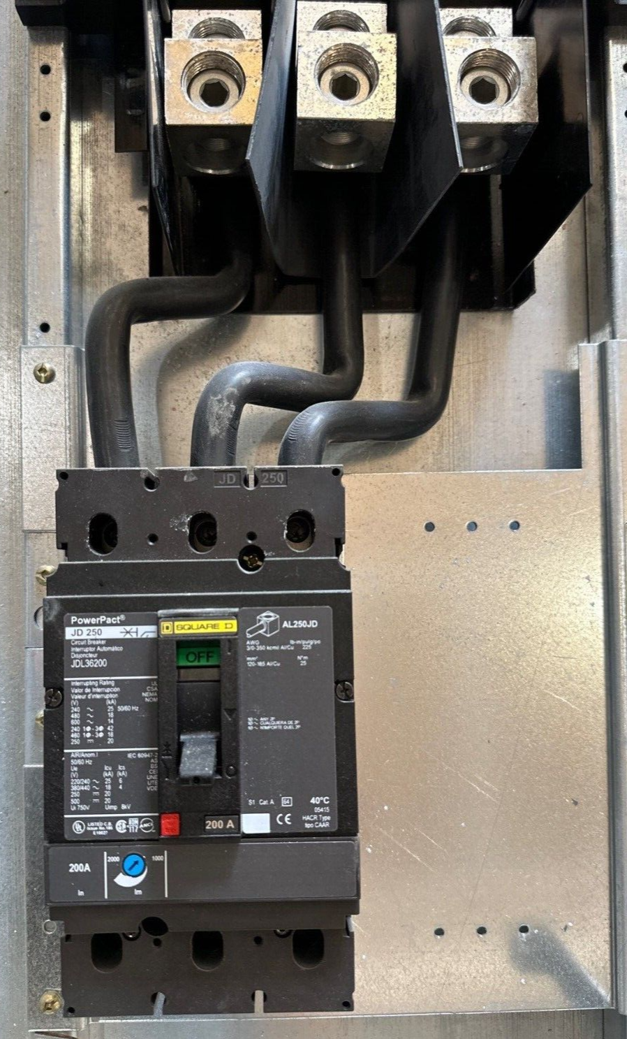 Square D NF Panelboard 400A 480/277V 3PH 4W Main LAP36400MT W/ JDL36200 30 Cir P555 Used