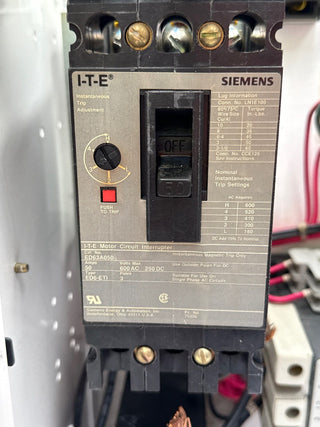 Siemens Model 95 18" 50A Combo MCC Bucket Size 2 3TF46 Starter ED63A050 Used