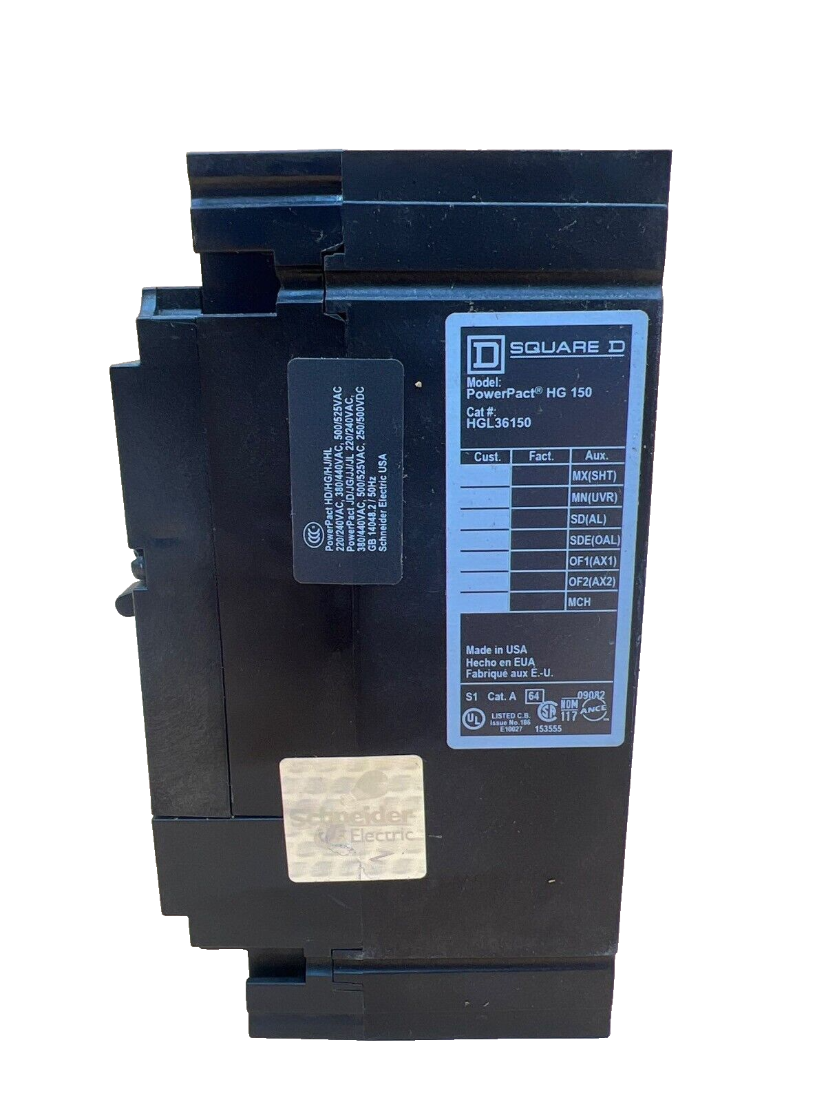 Square D HGL36150 Used