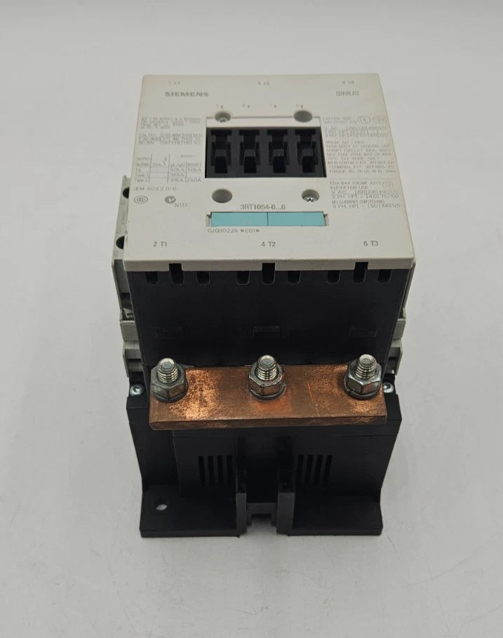 Siemens 3RT1054-6AF36 Contactor 115A 400VAC 3 POLE Coil 110/127V USED Used