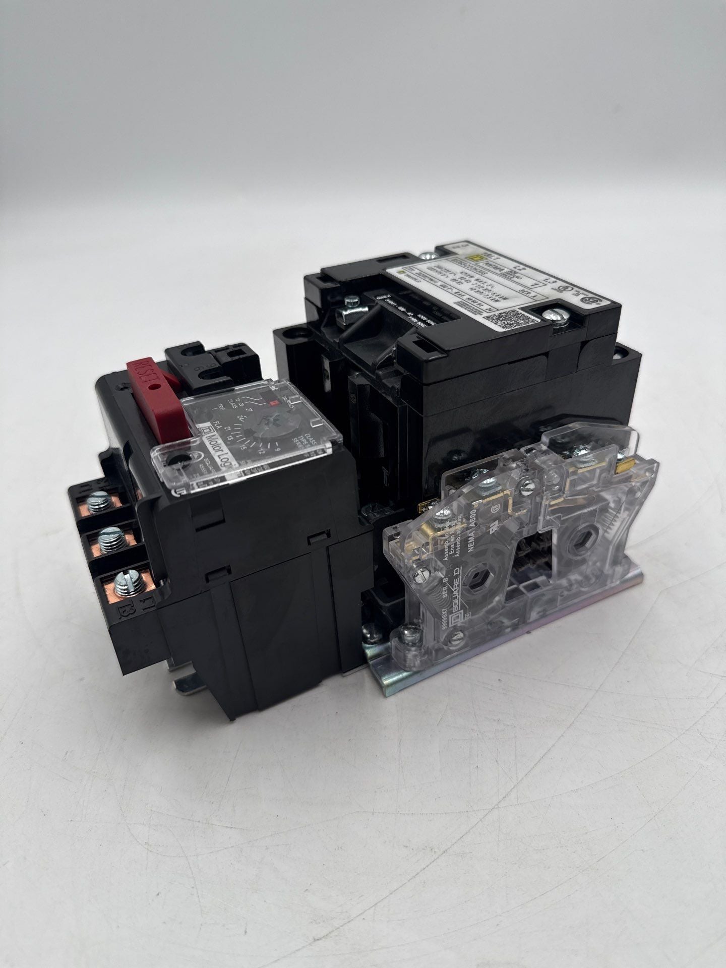 Square D 8536SCO3H30S Starter Size 1 Coil 110/120V Overload 9065SF120 9-27Amp Used