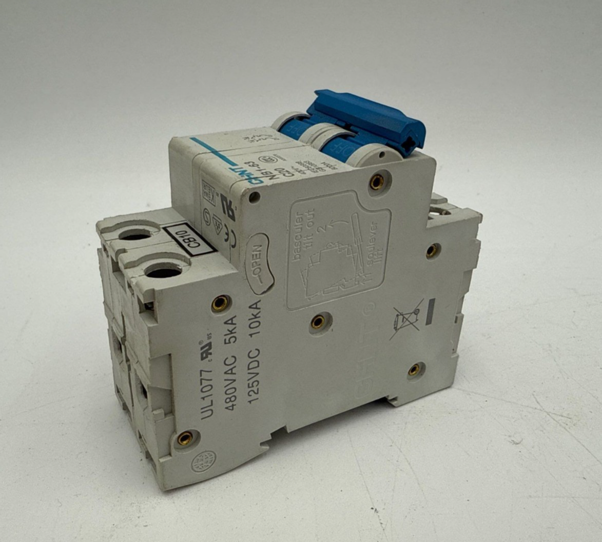 CHINT NB1-63 C20-2P Circuit Breaker 20A 2 Pole 400V C-CURVE 20 Amp NB1-C20-2P Used