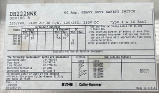 Eaton SPD200480Y2K Used