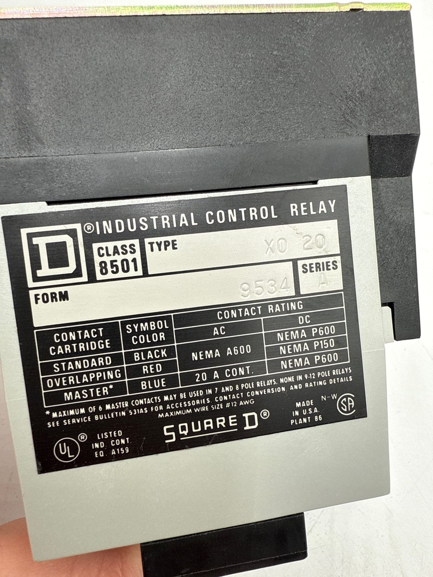 Square D 8501X020V02 New