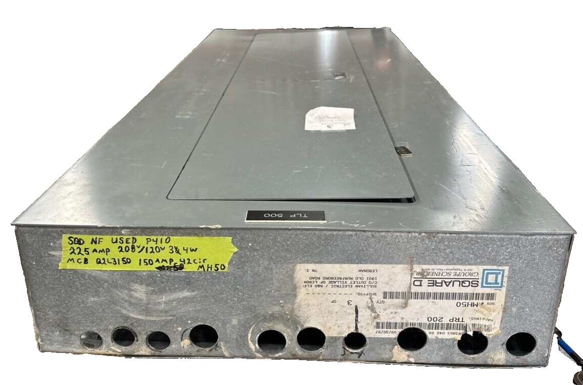 Square D NQOD442M225 NQOD Panelboard 225A 208Y/120V 3PH MCB Main Breaker Q2L3150 P410 Used