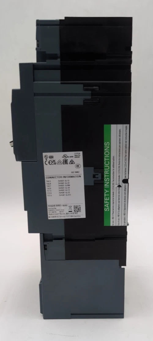 Siemens 3VA6340-6HN31-0AA0 Circuit Breaker 400A 3P 600V 3PH LSI Trip 400 Amp NEW New