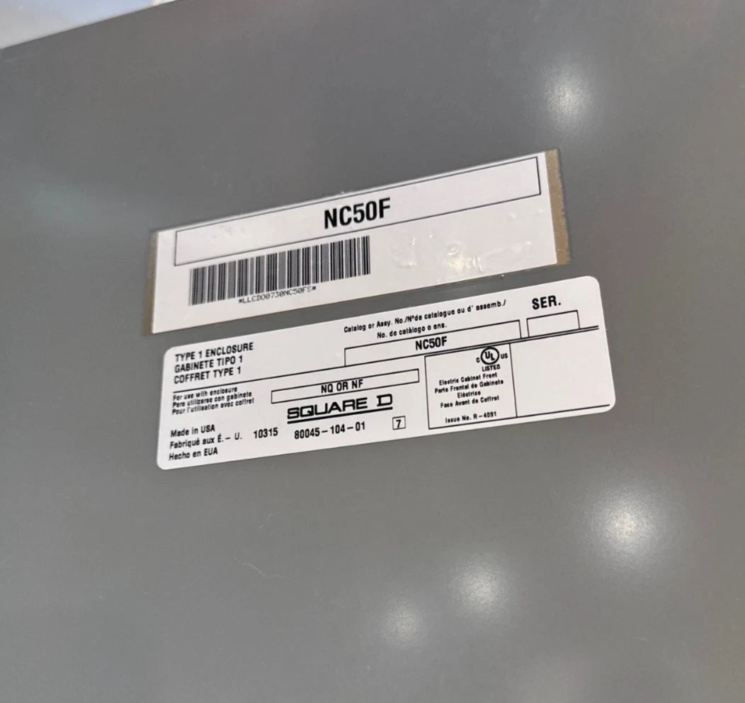 Square D NF Panelboard 125A 480/277V 3PH 4W 42 Cir MCB Panel 125 Amp HDP36125 Used