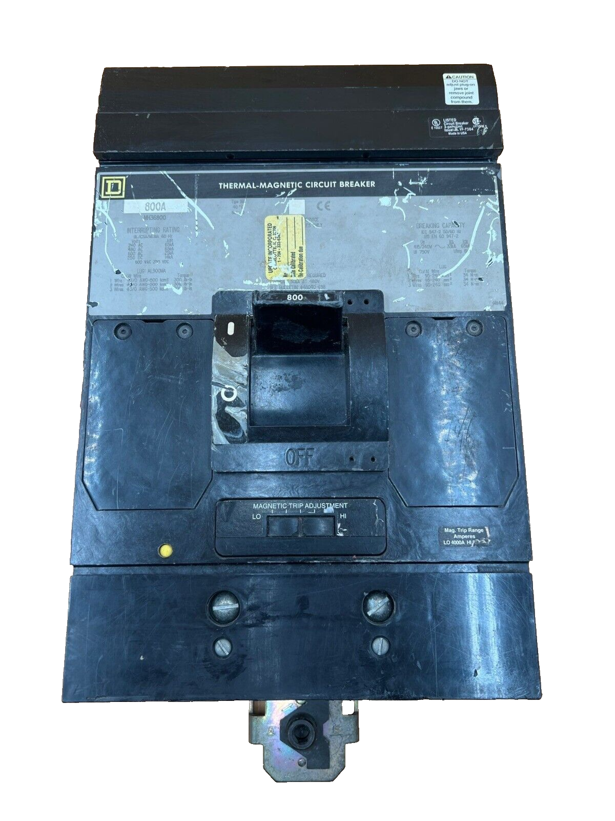 Square D MH36800 Used