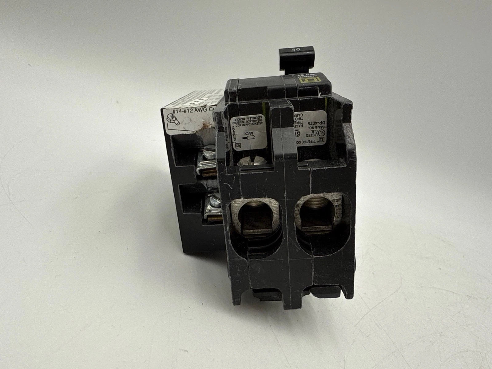 Square D QOB240VH1021 Circuit Breaker 40A 2P 240V 22kA Shunt Trip 40 Amp 2 Pole New