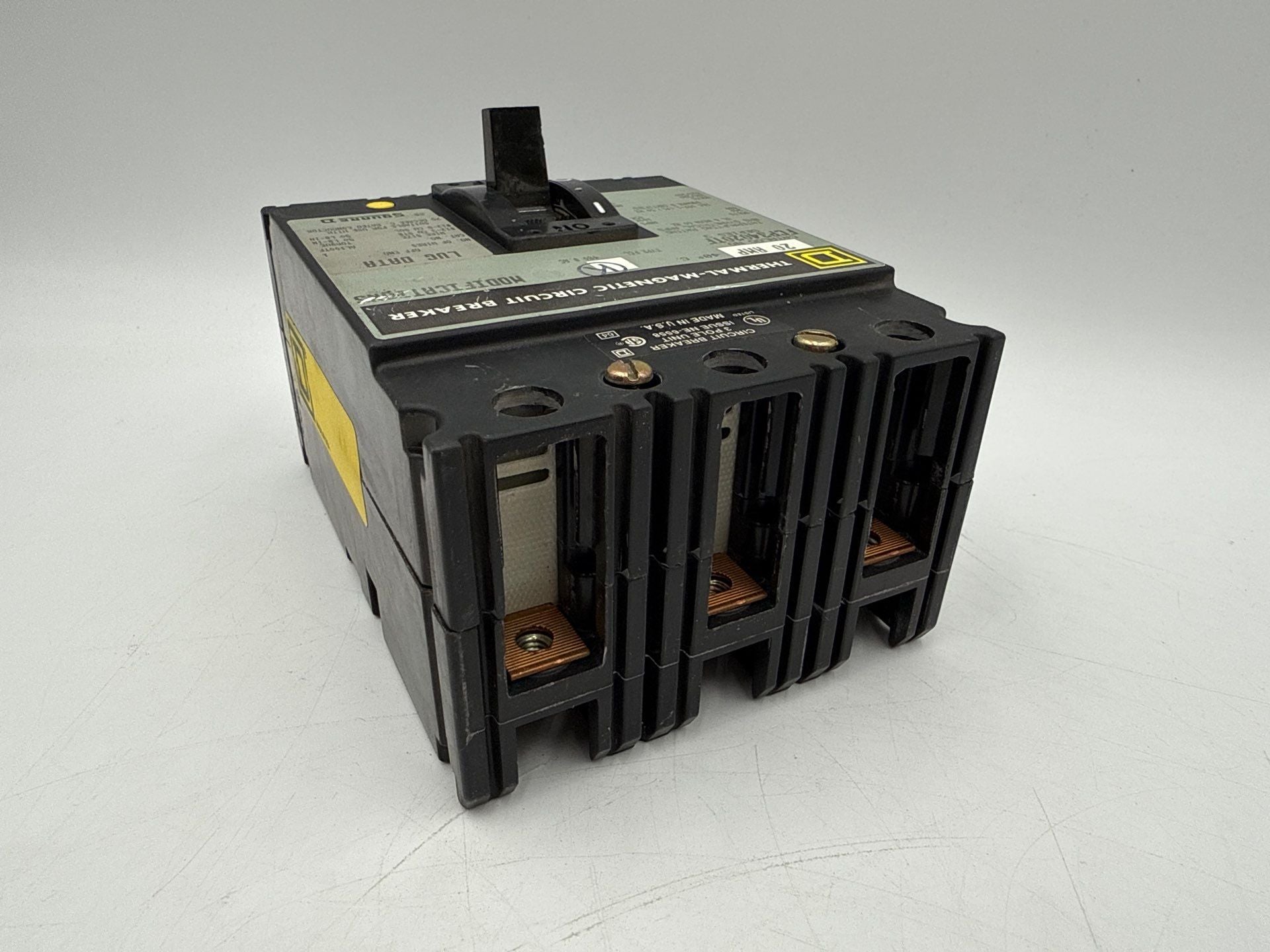 Square D FCP34020TF Circuit Breaker 20A 3P 480V FCL 20 Amp 3 Pole Used