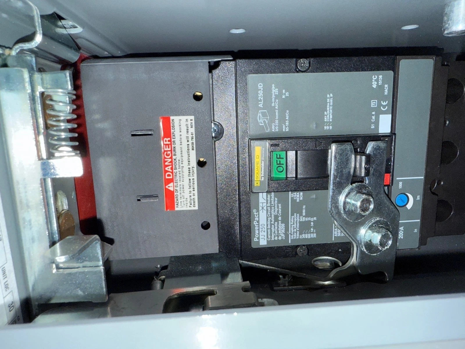 6" Square D Model 6 200A Feeder MCC Bucket JJP36200 Breaker 200 Amp JJP New