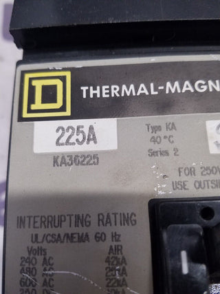 Square D KA36225 Used