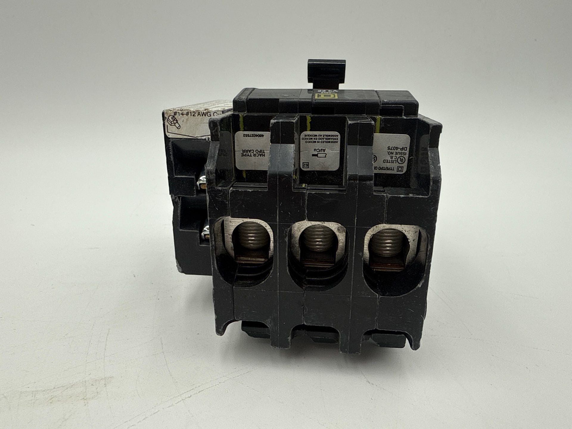 Square D QOB3100VH1021 Circuit Breaker 100A 3P 240V 22kA Shunt Trip 100 Amp New