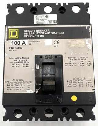 Square D FCL34100 Used