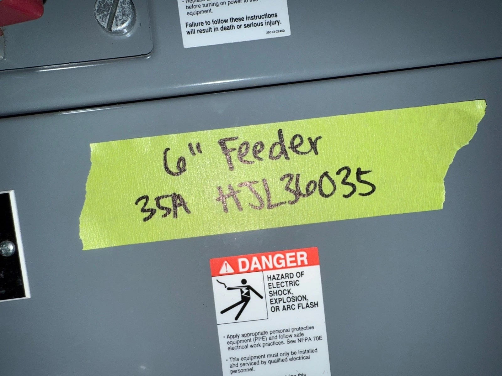 6" Square D Model 6 35A MCC Feeder Bucket 35 Amp HJL36035 Breaker HJL New