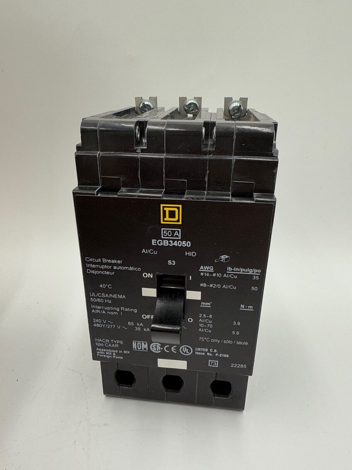 Square D EGB34050 New