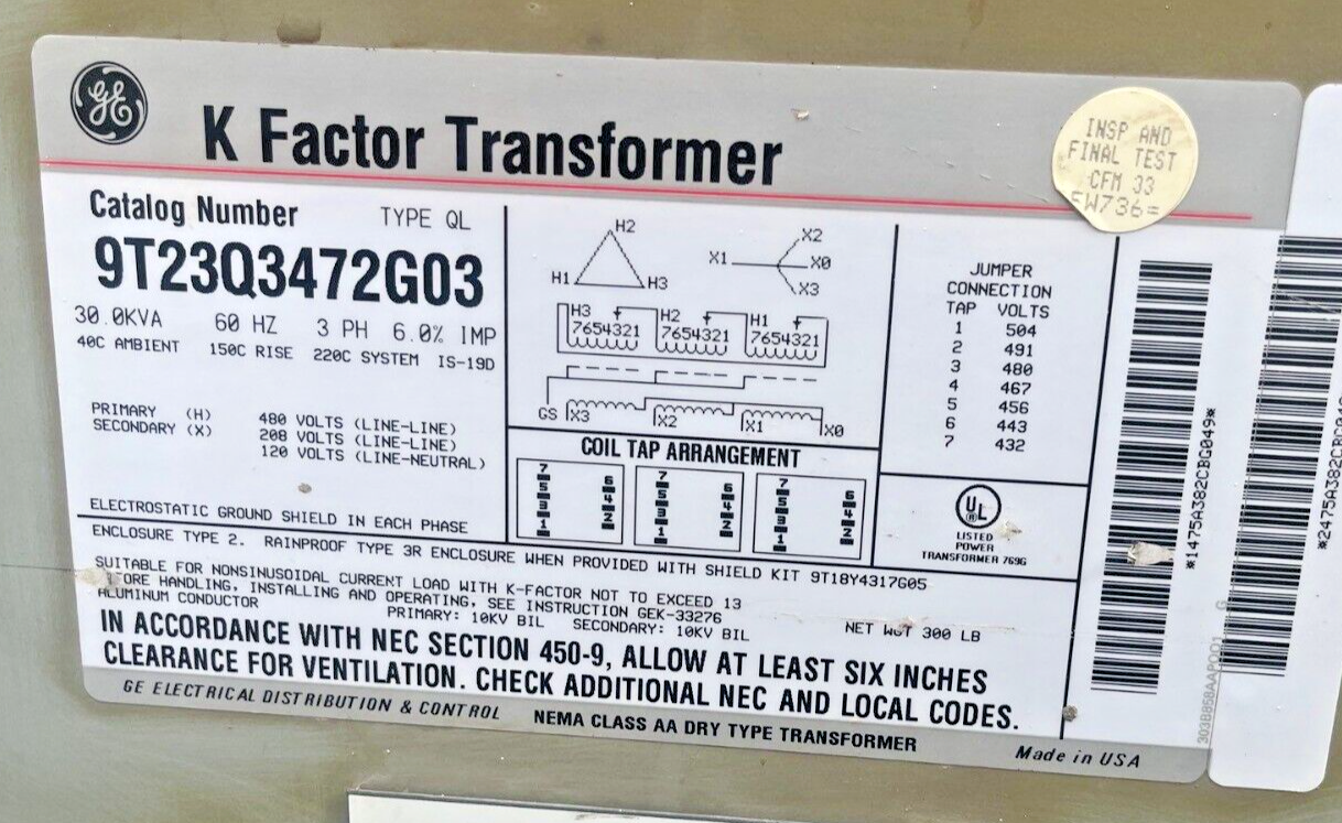 GE 9T23Q3472G03 Used