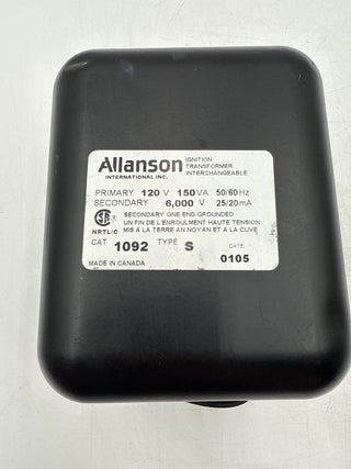 Allanson 1092S 6000V Ignition Transformer Gas Burners 612-6A020 Webster Used