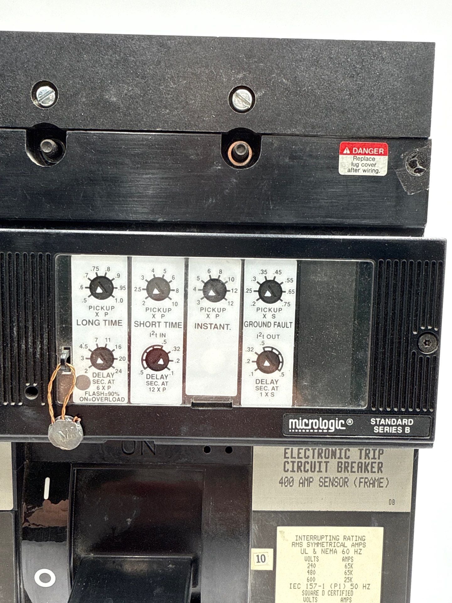 Square D MXF36300G Circuit Breaker 300A 3P 600V MXF 300 Amp Ground Fault LSIG Used