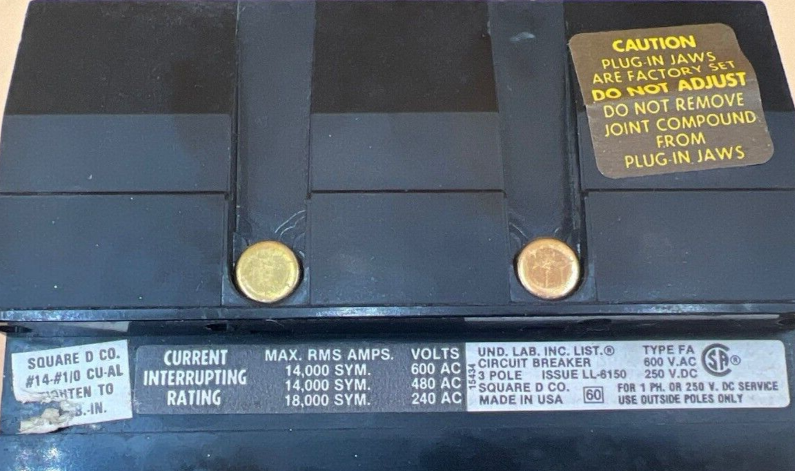Square D FH36060 Used