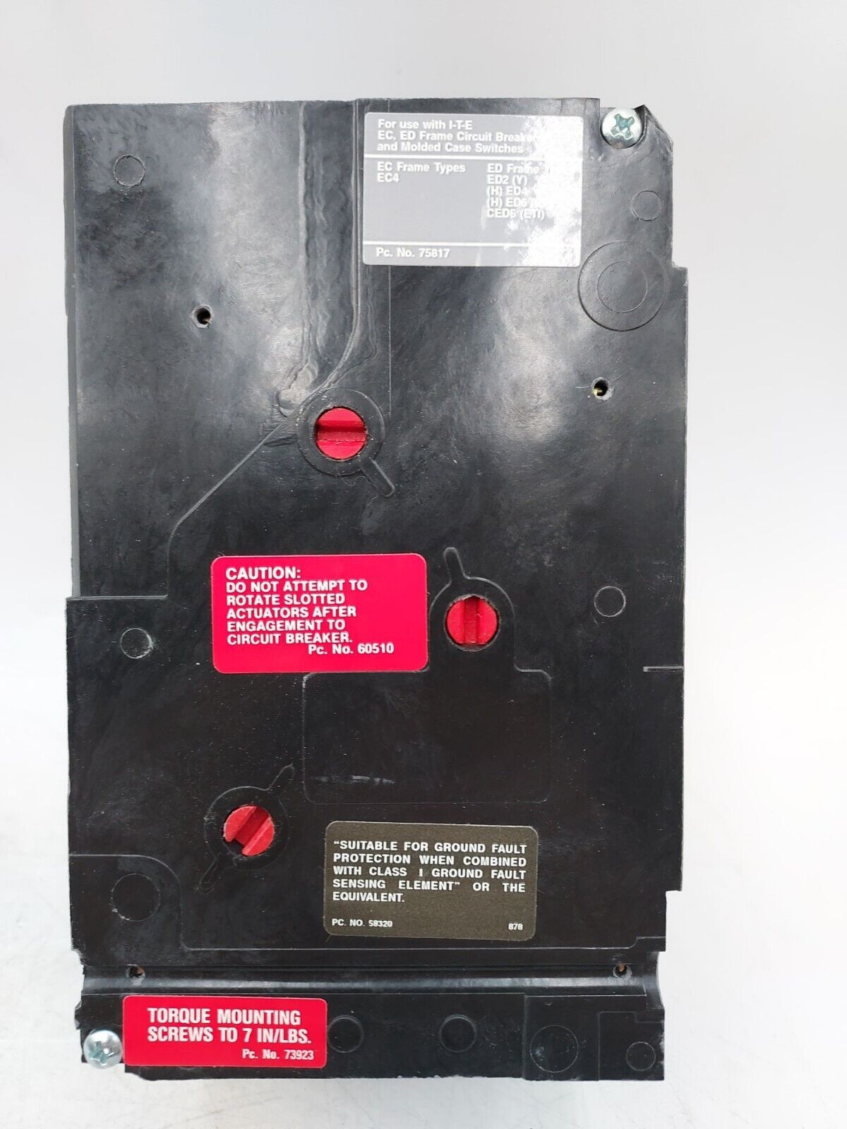 Siemens HED43B040 Circuit Breaker 40A 3P 480V w/S01ED60 Shunt Trip 40 Amp 3 Pole Used