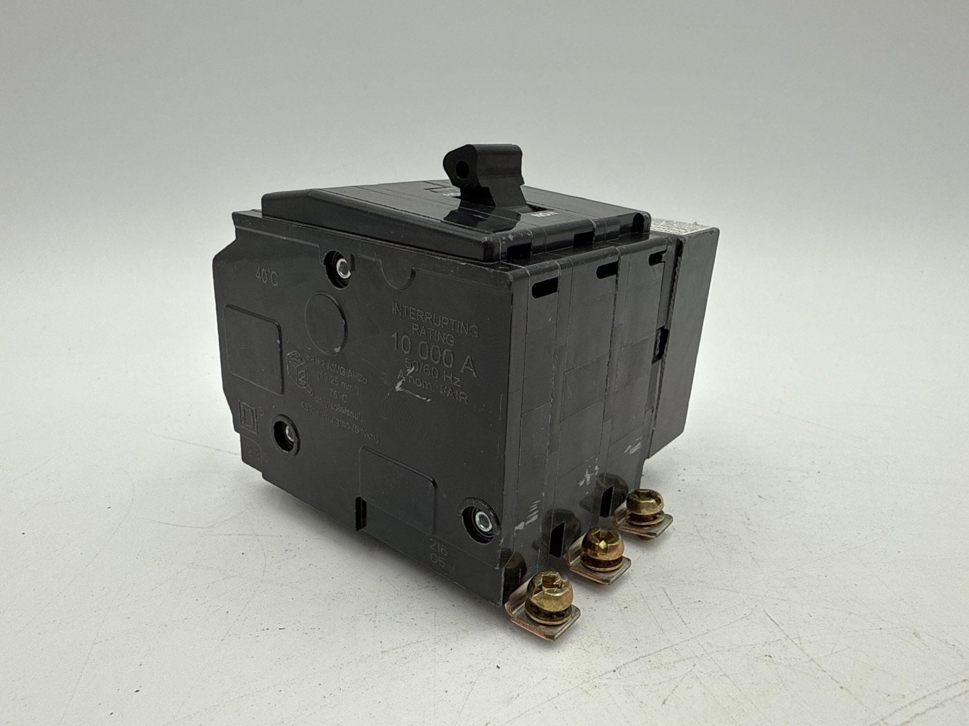 Square D QOB3351021 Circuit Breaker 35A 3P 240V Shunt Trip 35 Amp 3 Pole QOB Used