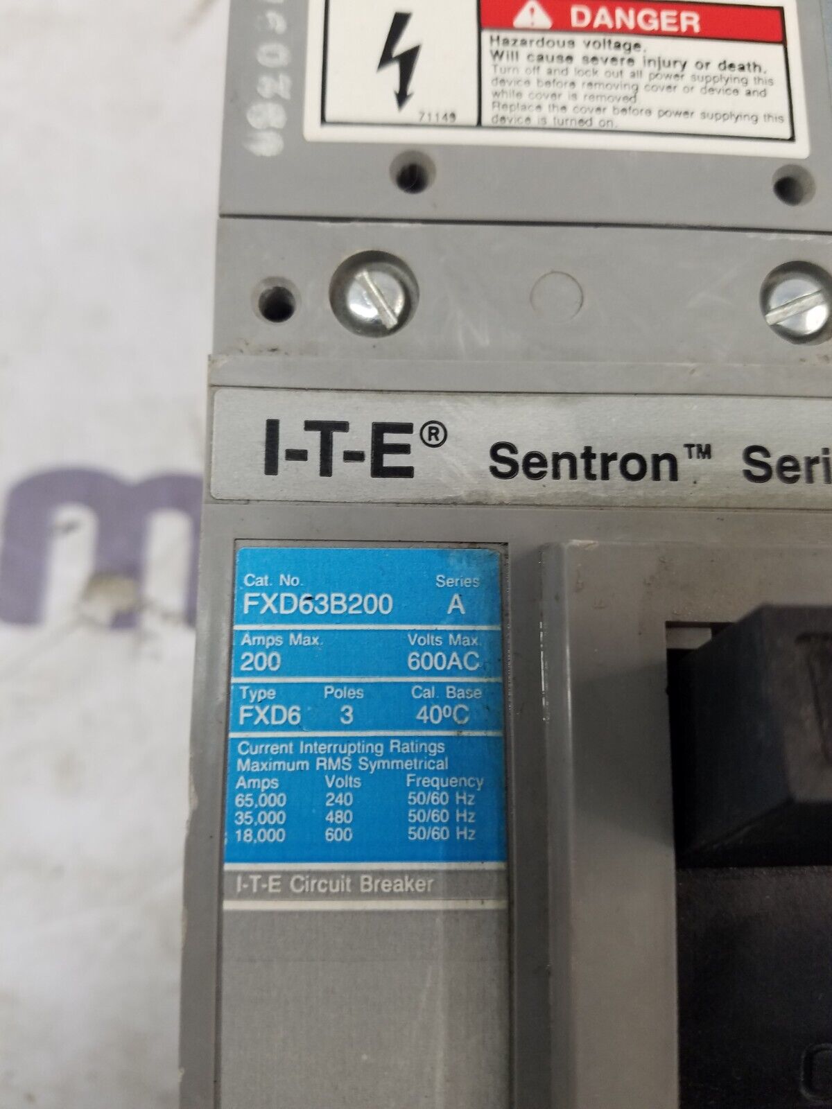 Siemens FXD63B200 Used