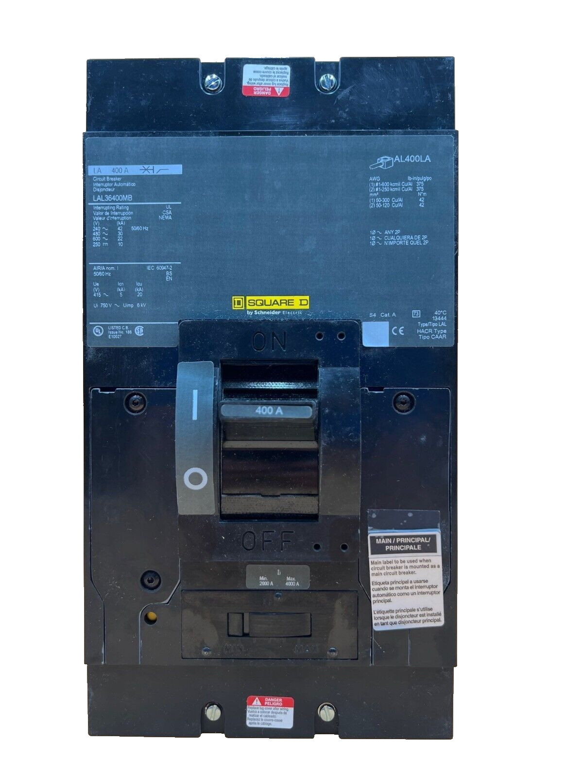 Square D LAL36400MB New