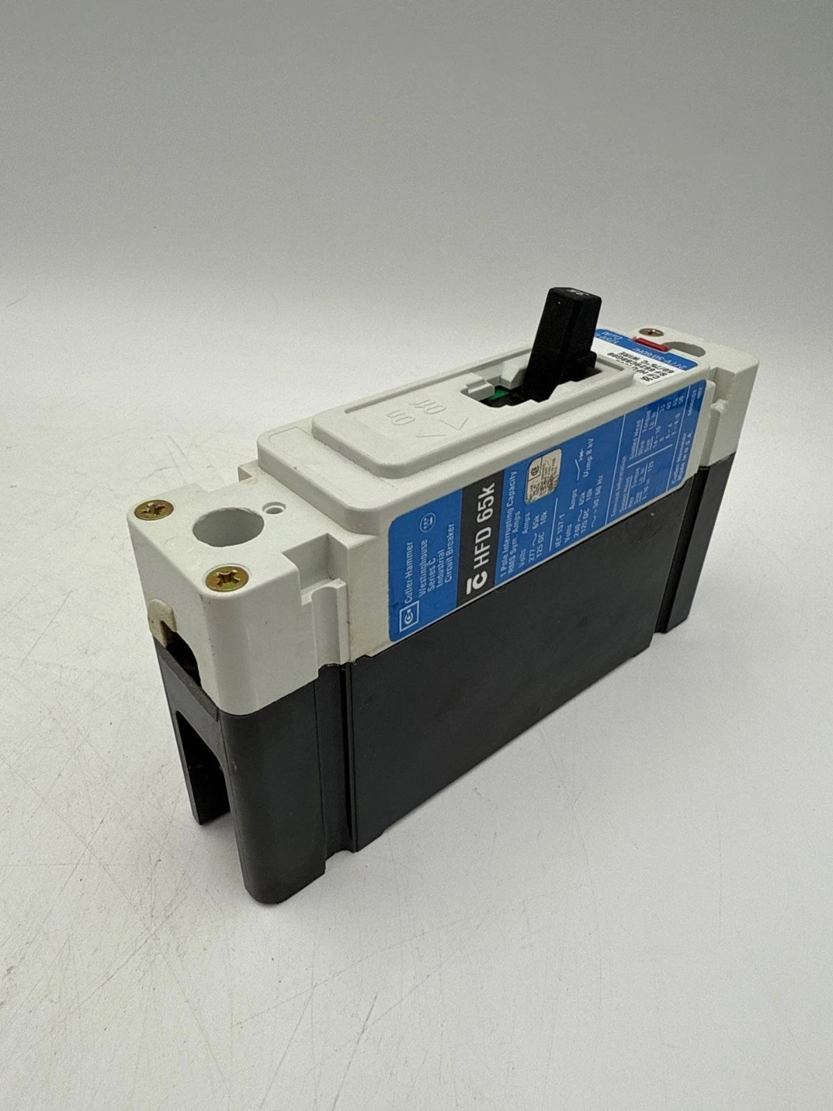 Cutler Hammer HFD1035 Circuit Breaker 35A 1P 277V HFD 65k 35 Amp 1 Pole Bolt On Used