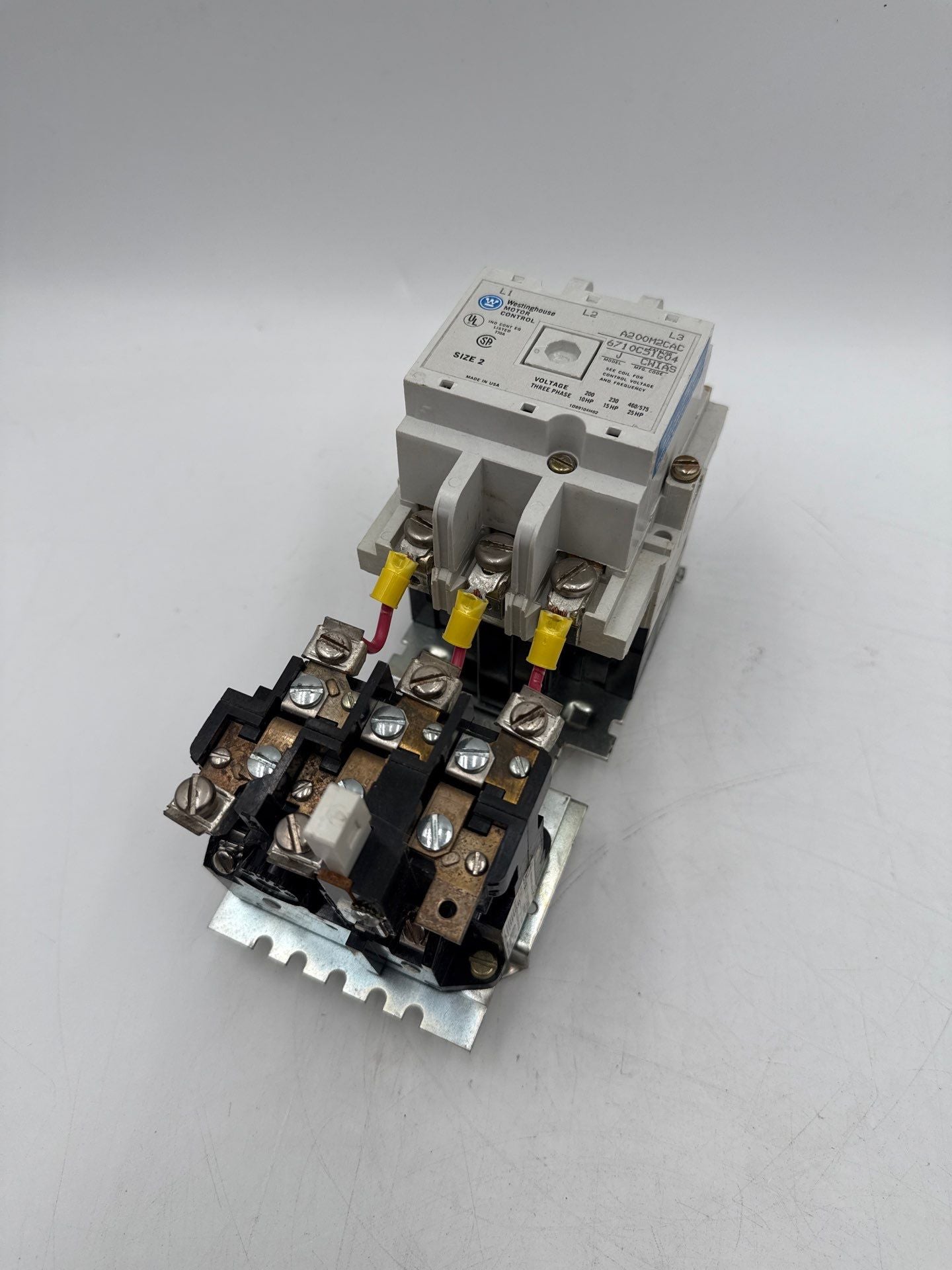 Westinghouse A200M2CAC Starter Size 2 45A 3P 600V Coil 110/120V Used