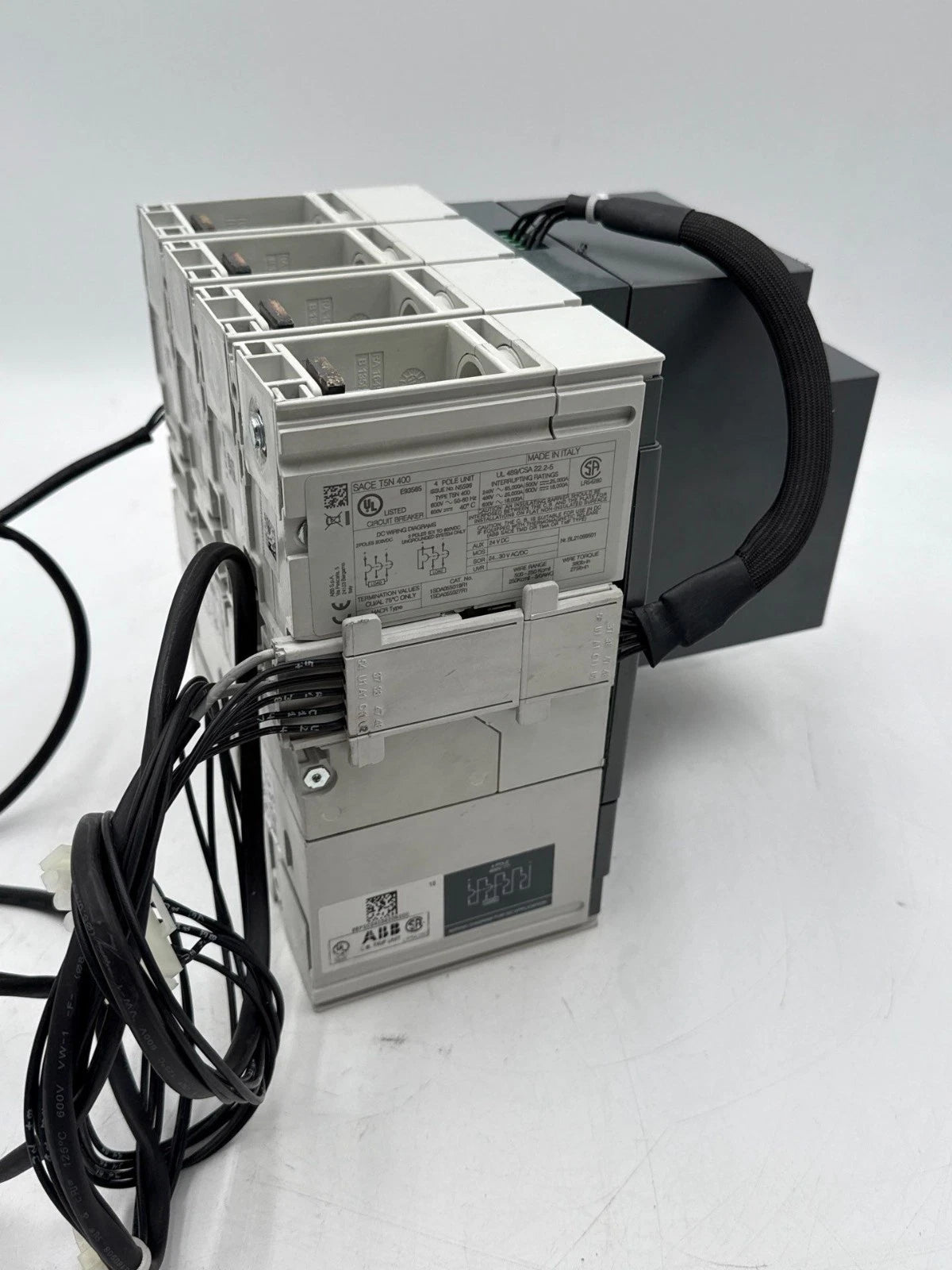 ABB SACE T5N 400 Circuit Breaker 400A 4P 600V 400 Amp Shunt 24V Motor Operator Used