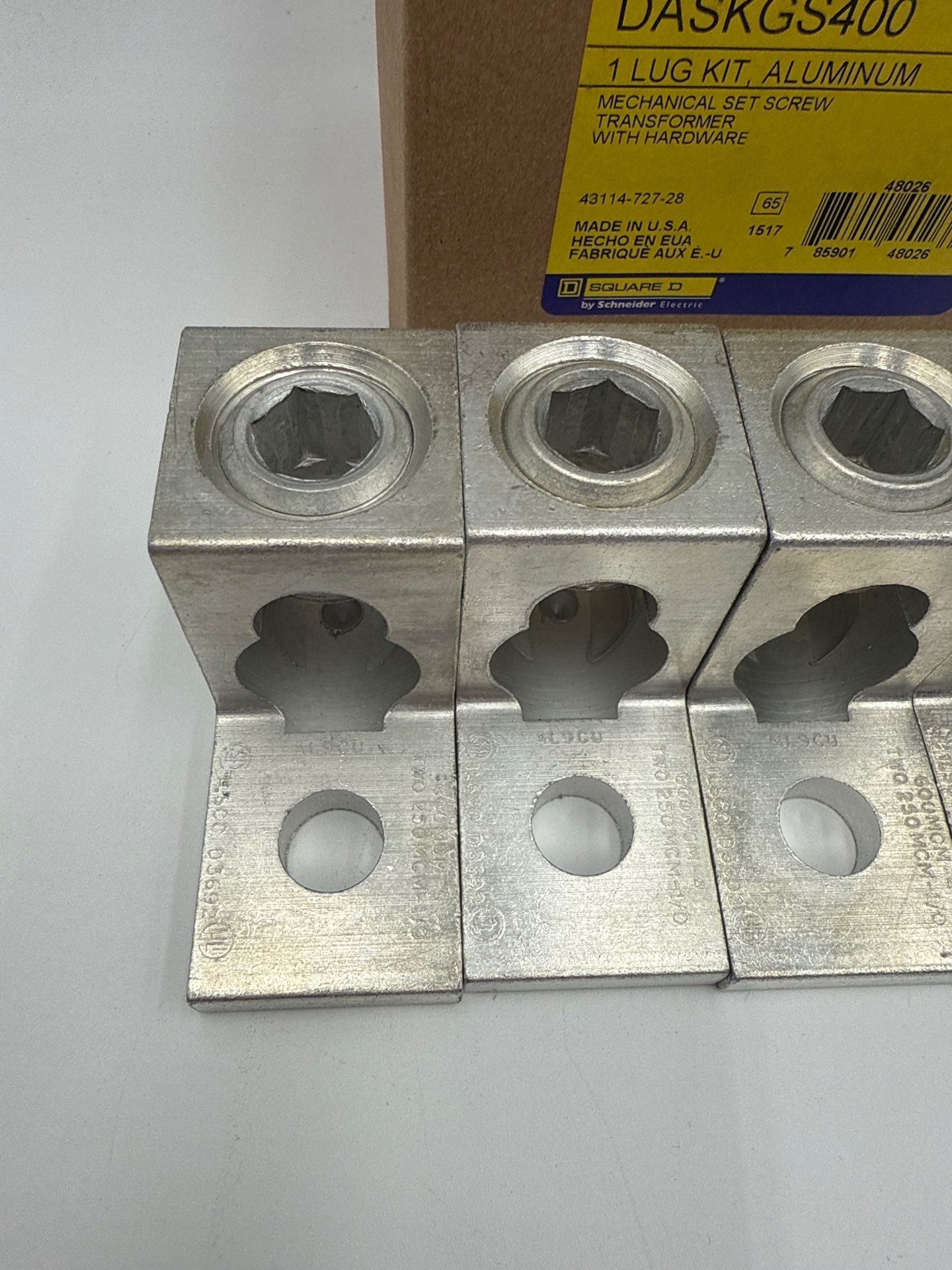 Square D DASKGS400 Terminal Lug Kit Mechanical Set Screw Aluminum New