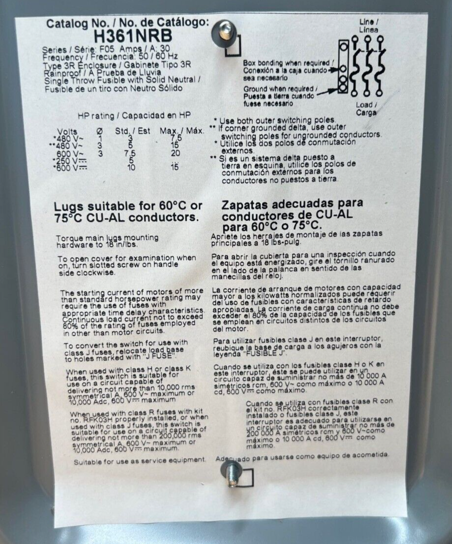 Square D H361NRBGLSPLOVW New