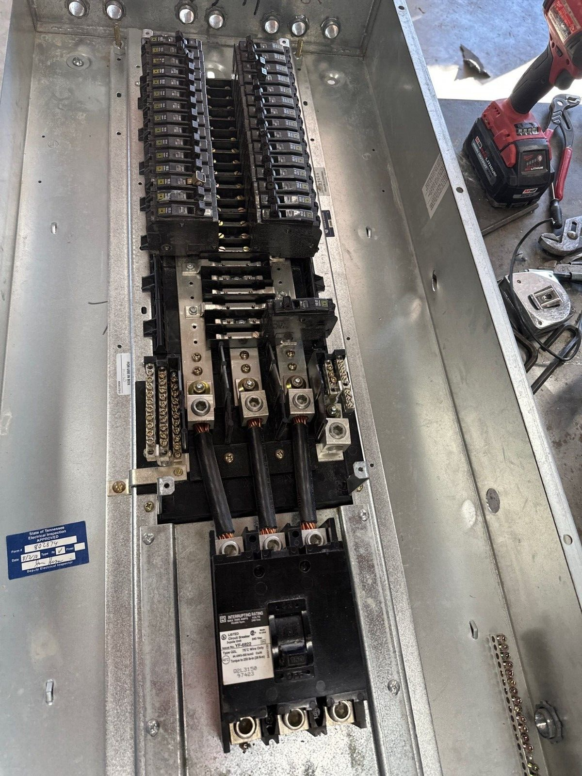 Square D NQOD442M225 Panelboard 225A 208Y/120V 3PH 42Cir 4W Indoor MCB Q2L3150 P342 Used