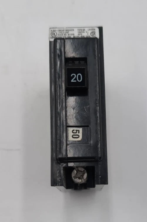 Eaton CH BAB1020 Bolt On Circuit Breaker 20A 1P 240V BA 10kA BA120 20 Amp USED Used