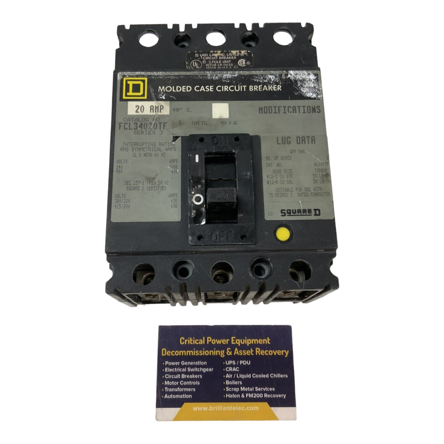 Square D FCL34020TF Used