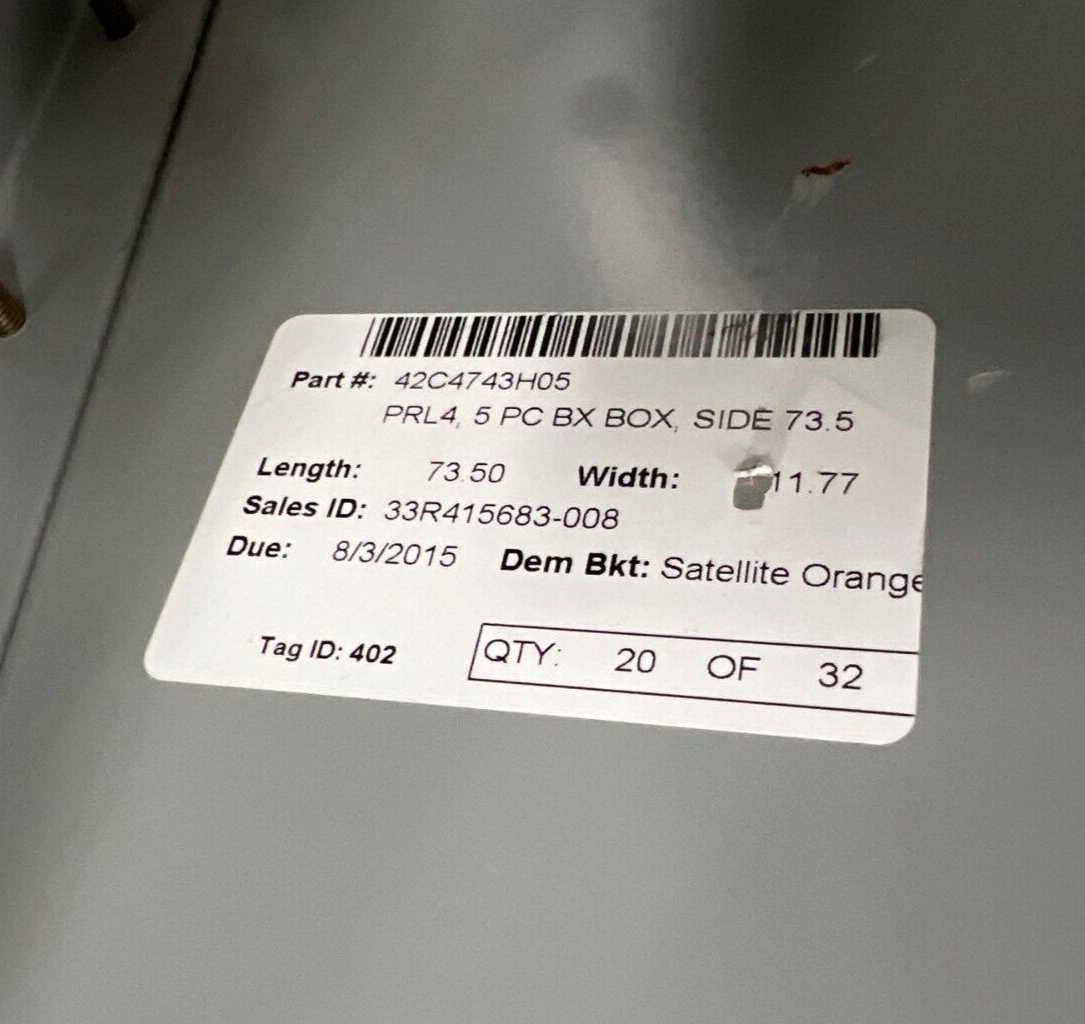 Eaton PRL4 Panelboard 600A 480/277V 3PH 4W 24 Cir Indoor Encl MCB LGH3630NN P649 Used