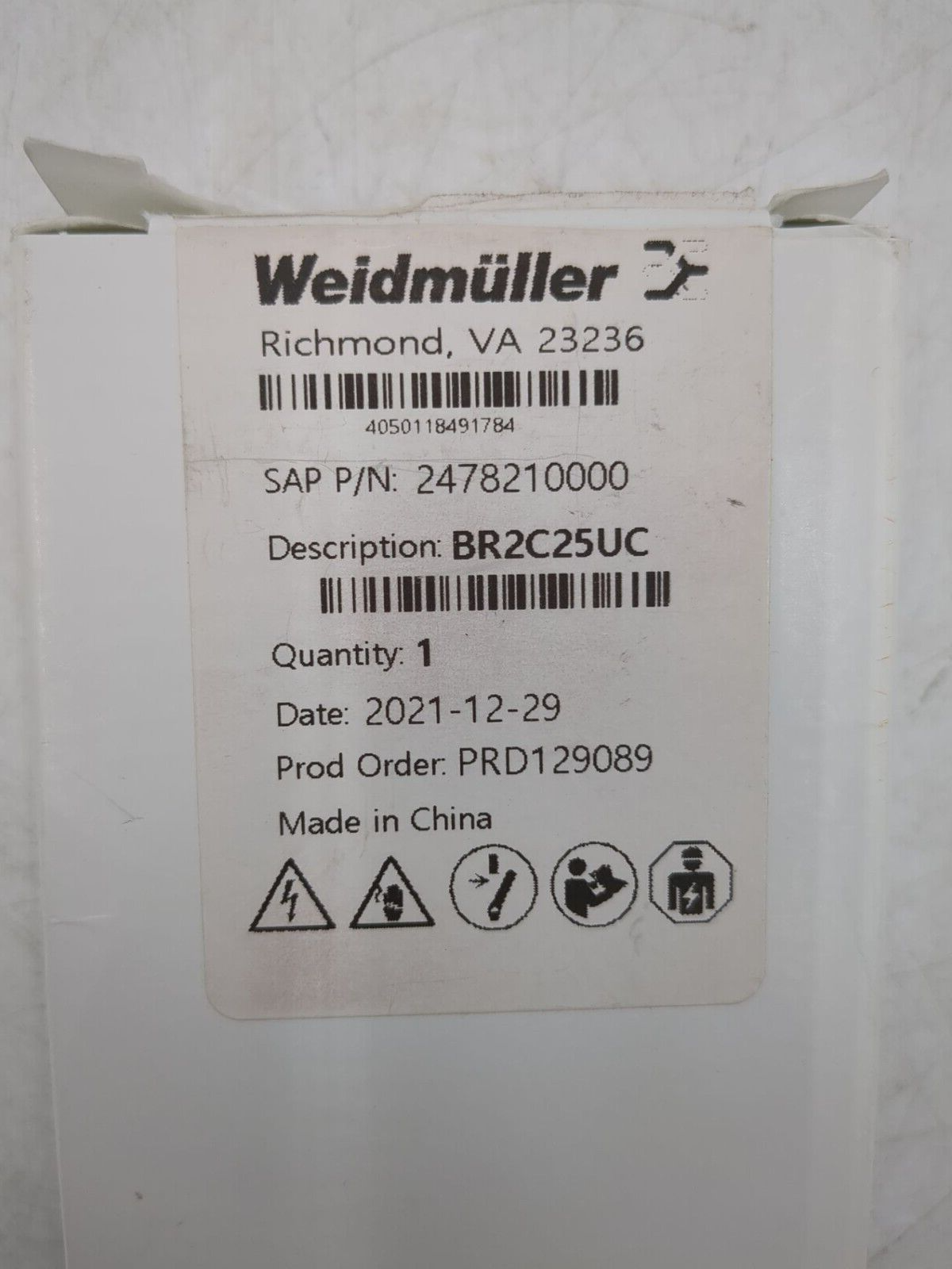 WEIDMULLER BR2C25UC New