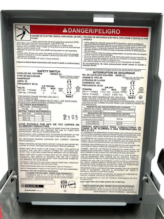 Square D D221NRB Used